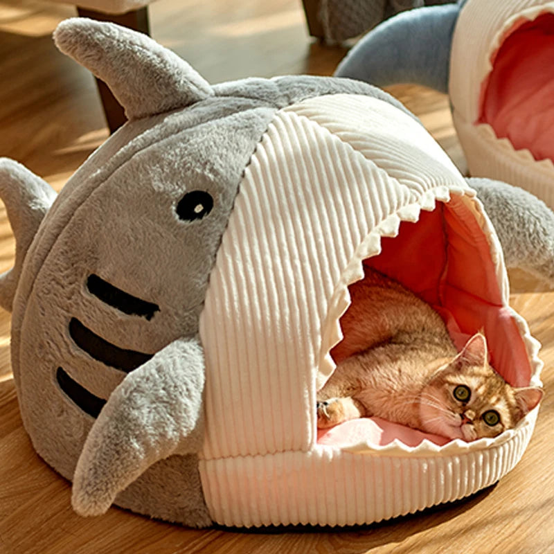 Soft Shark Cat Bed