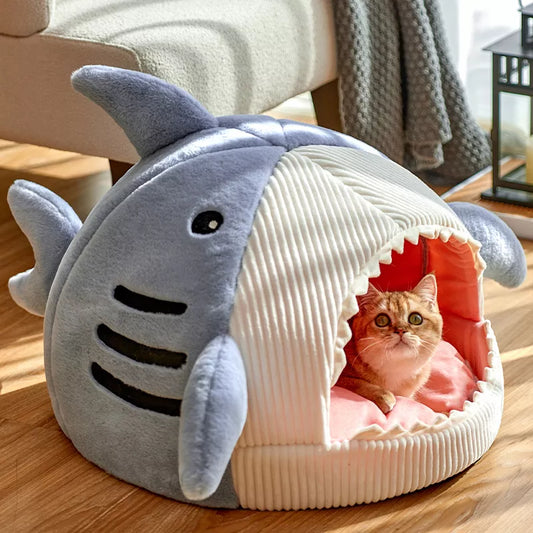 Soft Shark Cat Bed