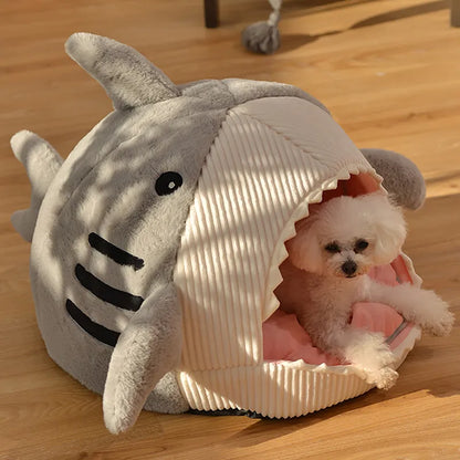 Soft Shark Cat Bed