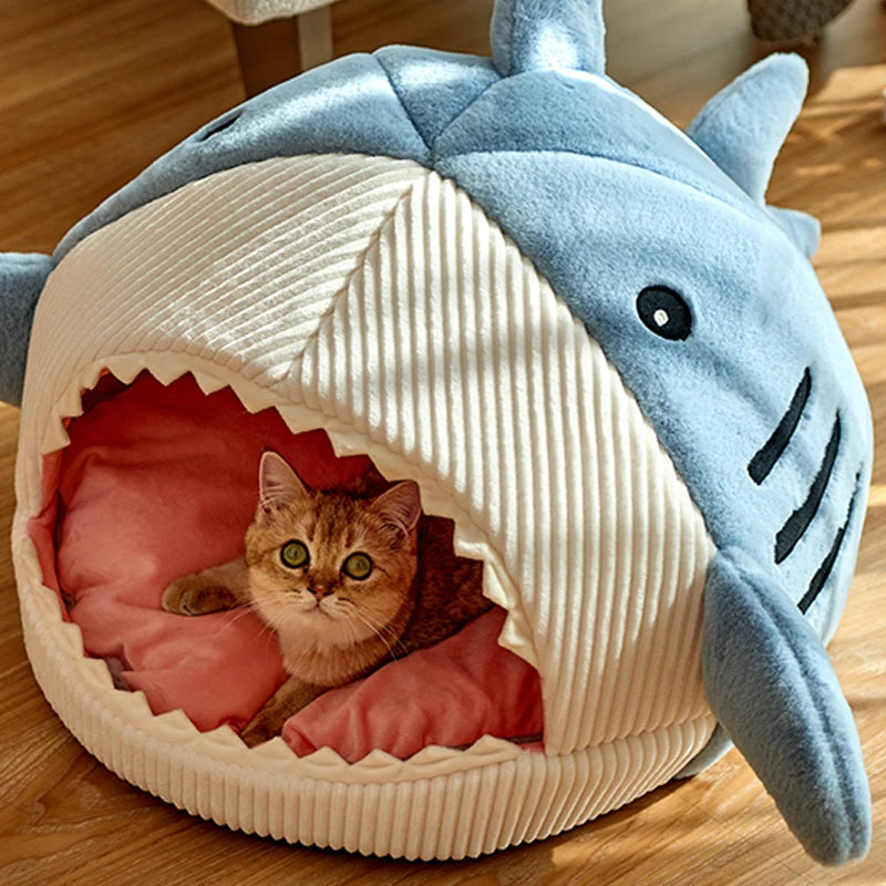 Soft Shark Cat Bed