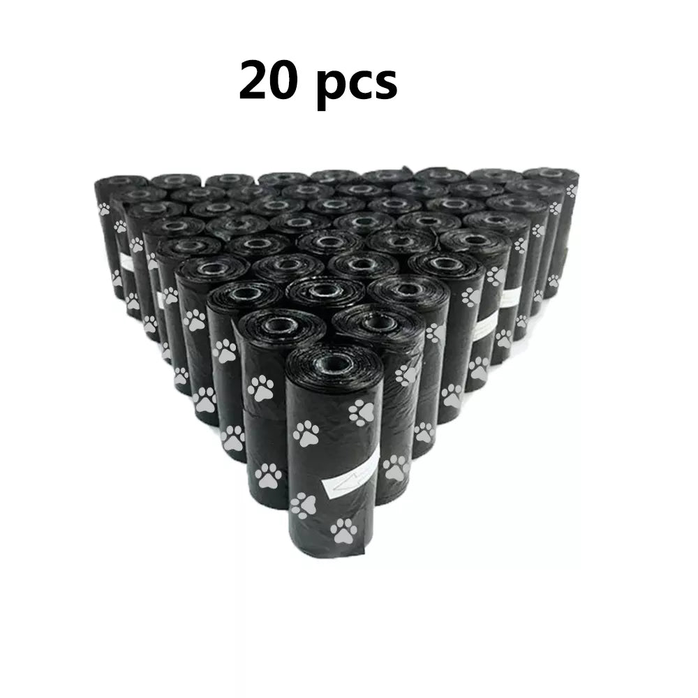 Dog Waste Bags 20 Refill Rolls + 1 Free Dispenser Leash Clip