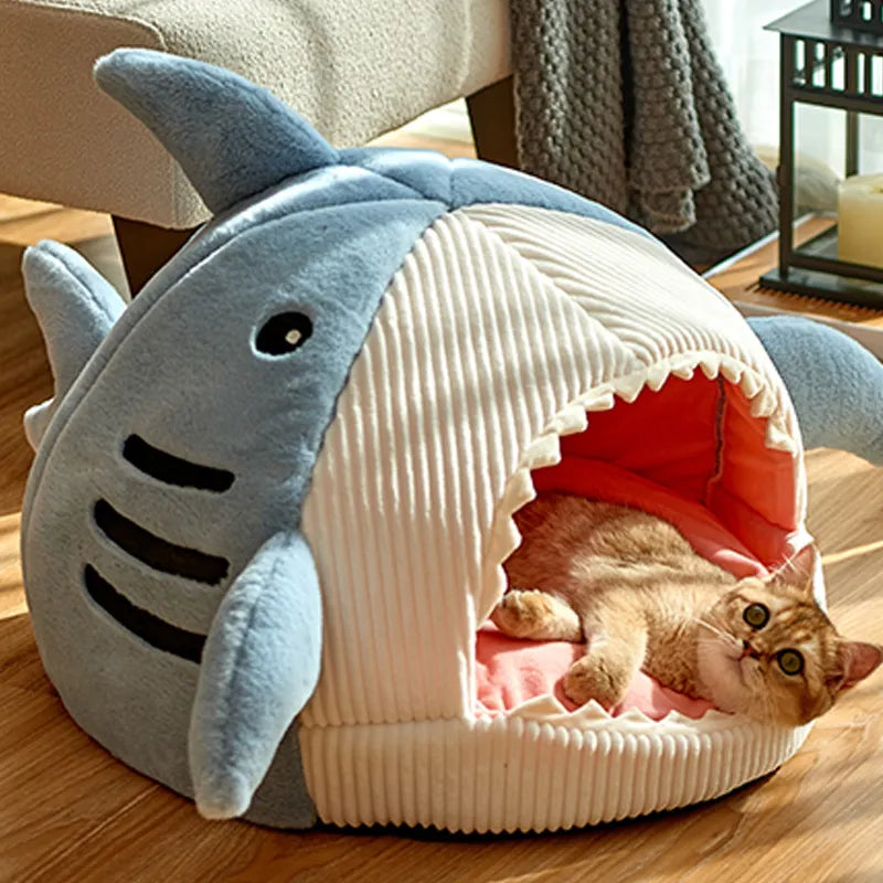 Soft Shark Cat Bed